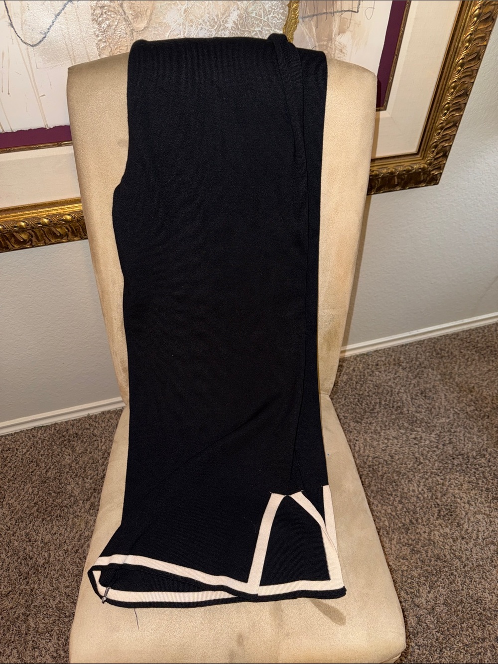 Amazon Black Sweater Set with Cream Trim - Picture 6 of 7